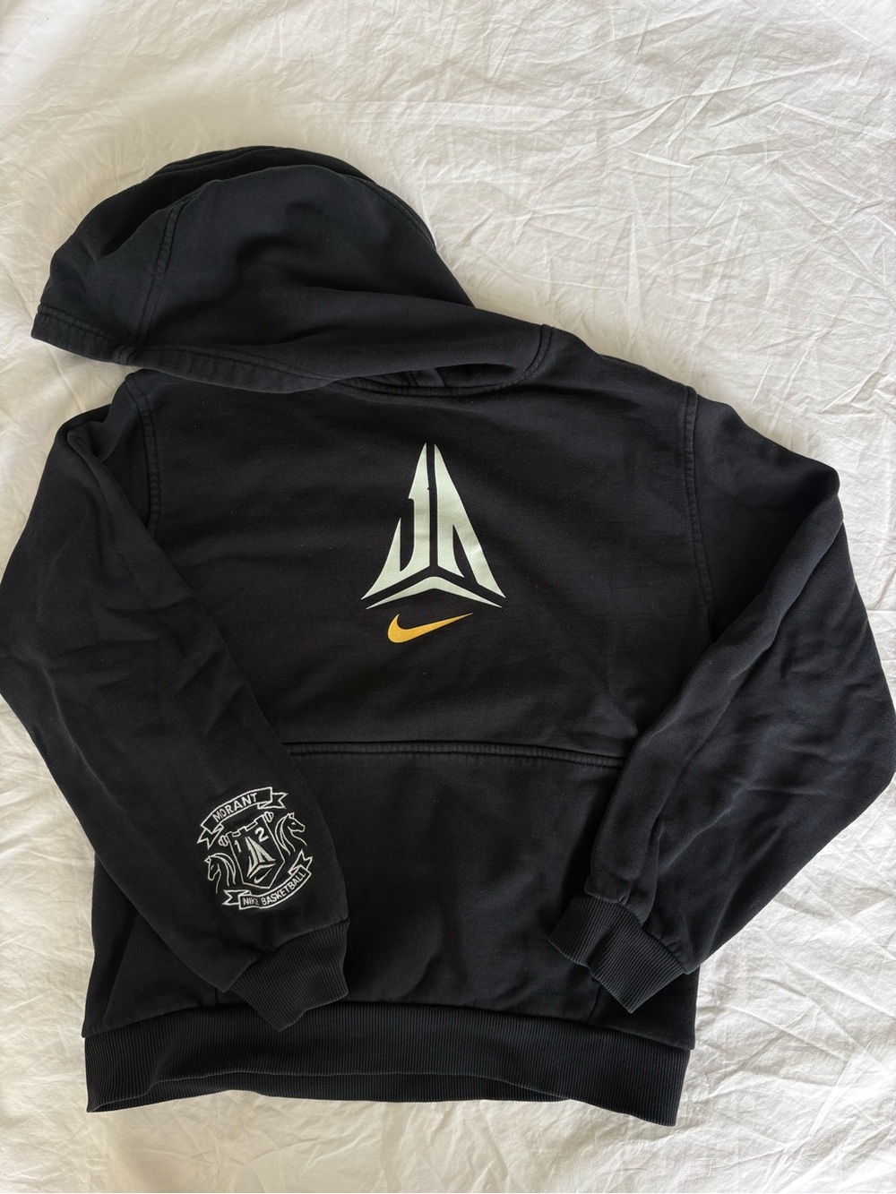 Nike Kids Ja Morant Club Fleece Basketball Hoodie Black Size L Great Condition